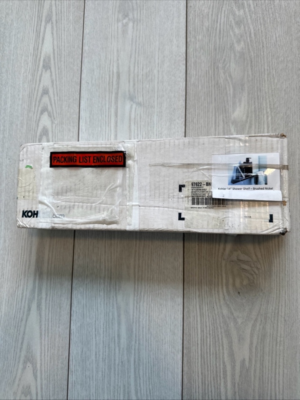 Kohler Brushed Nickel Shower Shelf‎ 14”  - Brushed nickel